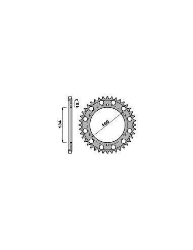 PBR ZĘBATKA TYLNA 4399 40 C45 CBR 1000 RR (04-05), VTR 1000 SP1/ SP2 (JTR1306.40) (ŁAŃC. 530)