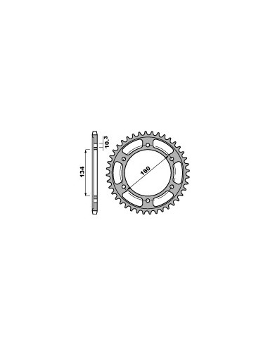 PBR ZĘBATKA TYLNA 4405 41 C45 HONDA CBR 600RR`07-15 (JTR1307.41) (ŁAŃC. 525)