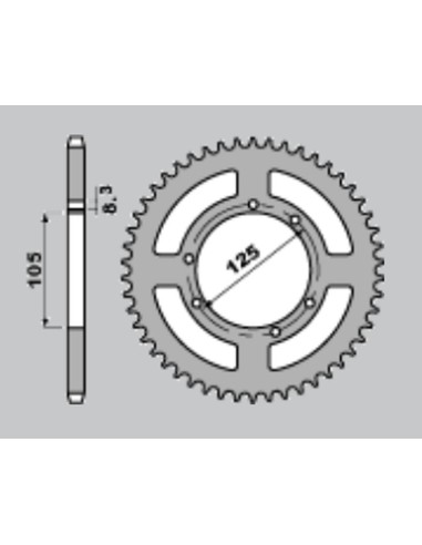 CHT WYPRZEDAŻ ZĘBATKA TYLNA ALUMINIOWA T7075 (ERGAL) 4413 62 YAMAHA XT 125X/SM '05-'09 HM 50 CRE, DERBI SENDA, RIEJU