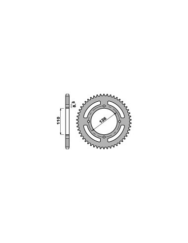 PBR ZĘBATKA TYLNA 4418 46 C45 KAWASAKI KX 65 00-20 (JTR1465.46) (ŁAŃC. 420)