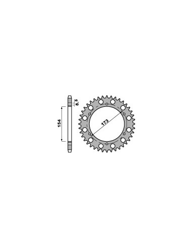 PBR ZĘBATKA TYLNA 4441 43 C45 APRILIA RST 1000 FUTURA (01-04) (ŁAŃC. 525)