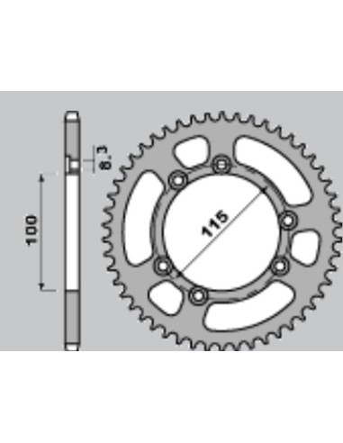 CHT WYPRZEDAŻ ZĘBATKA TYLNA ALUMINIOWA T7075 (ERGAL) 4423 50 BETA 50RR, SUPERMOTARD, FANTIC CABALLERO (ŁAŃC. 420) KOLOR SREBRNY