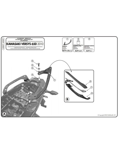 KAPPA ADAPTER DO ZAMONTOWANIA STELAŻA BOCZNEGO KLR450 ORAZ KLXR450 BEZ UŻYCIA STELAŻA CENTRALNEGO