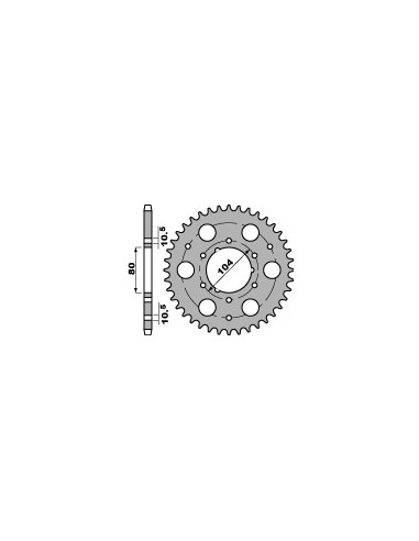 PBR ZĘBATKA TYLNA 4578 40 C45 POLARIS (MOŻNA STOSOWAĆ ZAMIAST 478 40) (ŁAŃC. 520) (JTR1478.40)