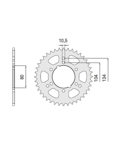 CHT ZĘBATKA TYLNA 4578 40 POLARIS SCRAMBER TRAIL BLAZER (2098-40) (JTR1478.40)