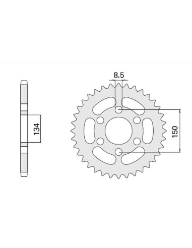 CHT ZĘBATKA TYLNA 463 46 KAWASAKI KMX 125 86-03 (-2) (463-46) (JTR.463.46)