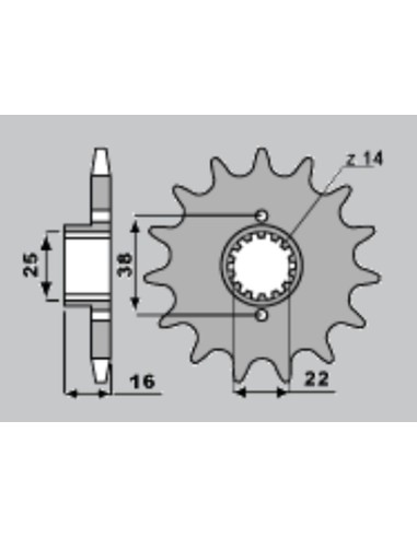 PBR ZĘBATKA PRZEDNIA 490 15 18NC (ŁAŃC. 520)