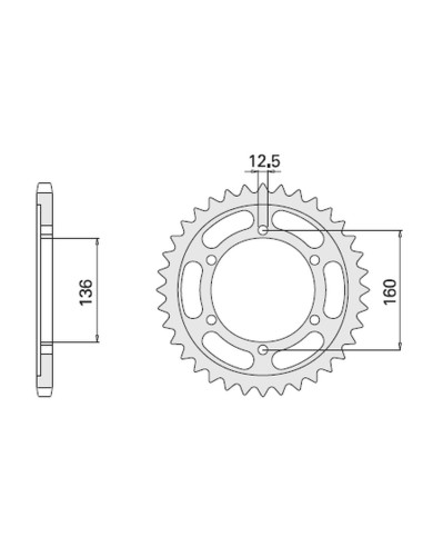 CHT ZĘBATKA TYLNA 500 40 KAWASAKI GPZ100 RX 86-88 (506-40) (ŁAŃC.630) (JTR506.40)