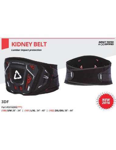 LEATT PAS NERKOWY KIDNEY BELT 3DF 3.5 BLACK KOLOR CZARNY ROZMIAR S/M