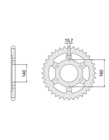 CHT ZĘBATKA TYLNA 502 48 KAWASAKI ZR 1100 ZEPHYR (502-48) (JTR502.48)