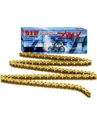 DID 50(530)ZVMXG&G-104 ŁAŃCUCH ZŁOTY / ZŁOTY (104 OGNIW) X-RING (50ZVMXGG104)(50ZVMXGB-104)(OTWARTY + ZAKUWKA) (50ZVMXGG-104) -