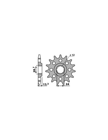 PBR ZĘBATKA PRZEDNIA 522 15 18NC KAWASAKI Z 1000J/ LTD/R/M 81-84 (ŁAŃC. 630)