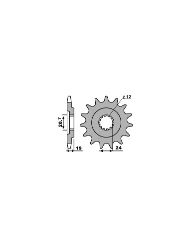 PBR ZĘBATKA PRZEDNIA 529 17 18NC KAWASAKI ZX 10 88-90 (ŁAŃC. 532)