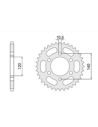 CHT ZĘBATKA TYLNA 5301 46 SUZUKI GSXR 600 98-00 5301 46 (498-46) (JTR498.46)