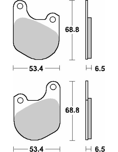 SBS WYPRZEDAŻ KLOCKI HAMULCOWE KH71 STREET STANDART CERAMIC KOLOR CZARNY PASUJE DO: HARLEY DAVIDSON LOW RIDER/ TOU GLIDE/ LOW