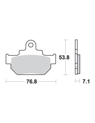 SBS KLOCKI HAMULCOWE KH106 STREET STANDART CERAMIC KOLOR CZARNY