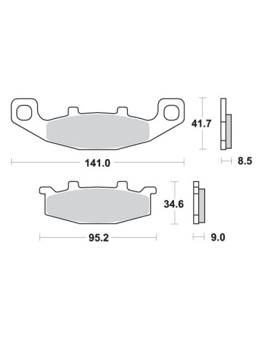 SBS PROMOCJA KLOCKI HAMULCOWE KH129 STREET STANDART CERAMIC KOLOR CZARNY