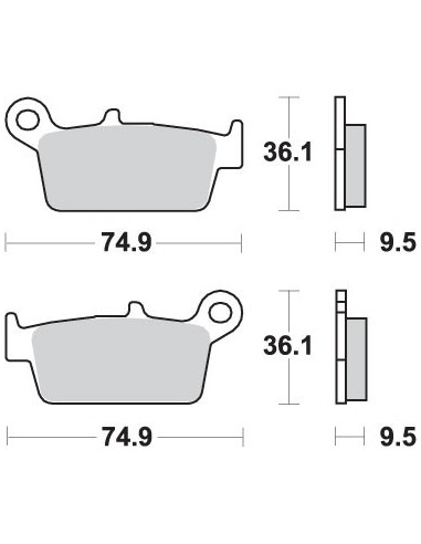 SBS KLOCKI HAMULCOWE KH131 OFF-ROAD SINTER KOLOR ZŁOTY