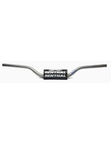 RENTHAL KIEROWNICA 1,1/8 CALA (28,6MM) MX FATBAR HANDLEBAR RC WYSOKA HIGH TANIUM KOLOR TYTANOWY Z GĄBKĄ