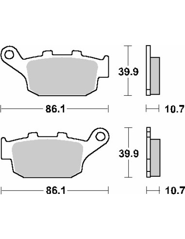 SBS KLOCKI HAMULCOWE KH140 STREET STANDART CERAMIC KOLOR CZARNY