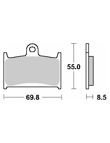 SBS KLOCKI HAMULCOWE KH145 / KH236 STREET STANDART CERAMIC KOLOR CZARNY