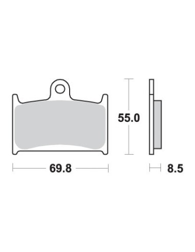 SBS KLOCKI HAMULCOWE KH145 / KH236 STREET PERFORMANCE (EXCEL) SINTER KOLOR ZŁOTY