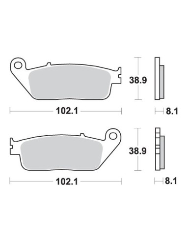 SBS KLOCKI HAMULCOWE KH142 / KH226 STREET STANDART CERAMIC KOLOR CZARNY