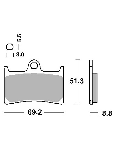 SBS KLOCKI HAMULCOWE KH252 / KH380 STREET PERFORMANCE (EXCEL) SINTER KOLOR ZŁOTY