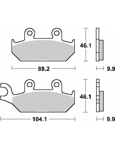 SBS PROMOCJA KLOCKI HAMULCOWE KH172 STREET STANDART CERAMIC KOLOR CZARNY