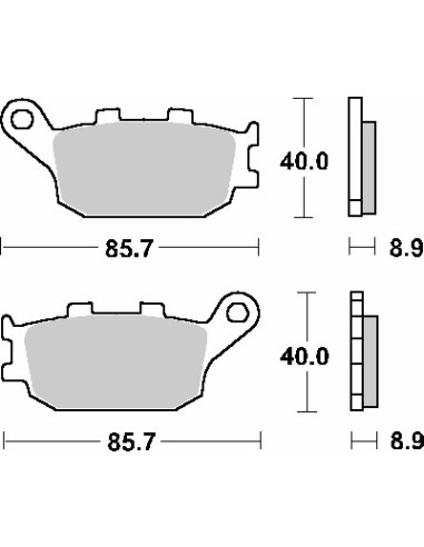 SBS KLOCKI HAMULCOWE KH174 STREET STANDART CERAMIC KOLOR CZARNY