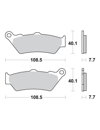 SBS KLOCKI HAMULCOWE KH209 / KH209/2 STREET STANDART CERAMIC KOLOR CZARNY