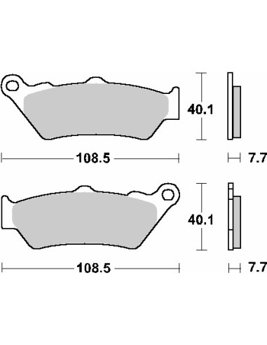 SBS KLOCKI HAMULCOWE KH209 / KH209/2 OFF-ROAD RACING SINTER KOLOR ZŁOTY