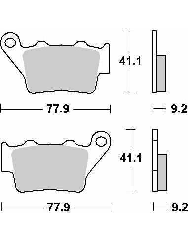 SBS PROMOCJA KLOCKI HAMULCOWE KH208 STREET STANDART CERAMIC KOLOR CZARNY