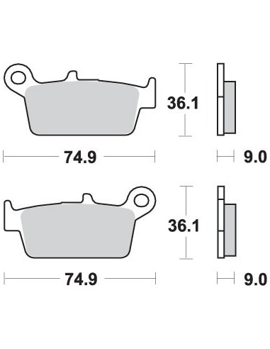 SBS PROMOCJA KLOCKI HAMULCOWE KH131/3 STREET STANDART CERAMIC JINCHENG JC 125 2B '97, MOTOUR UNION JC 125 DEER '98-'99 KOLOR