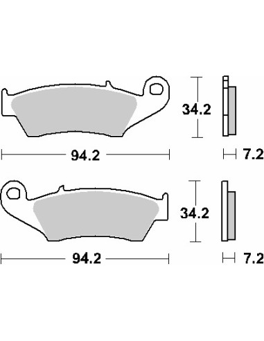 SBS KLOCKI HAMULCOWE KH185 / KH389 STREET STANDART CERAMIC KOLOR CZARNY