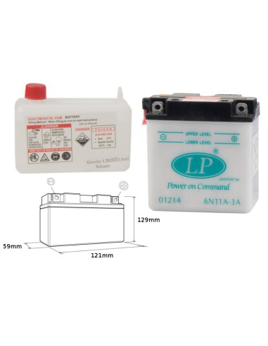 LANDPORT AKUMULATOR 6N11A-3A (MD 6N11A-3A) 6V 11AH 120X60X128 (Z ELEKTORLITEM) (4) UE2019/1148