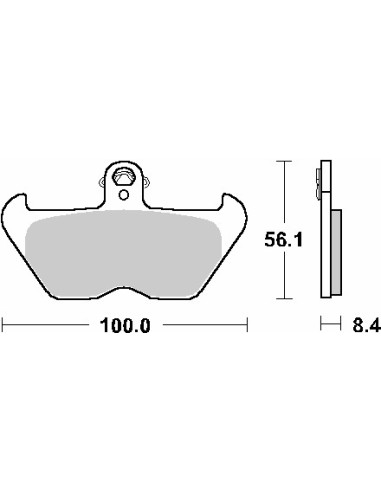 SBS KLOCKI HAMULCOWE KH407 / KH246 STREET STANDART CERAMIC KOLOR CZARNY PASUJE DO: BMW K1200, R850/1100/1150/1200 PRZÓD