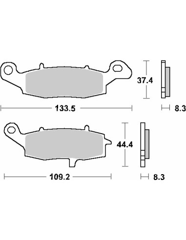 SBS KLOCKI HAMULCOWE KH229 STREET STANDART CERAMIC KOLOR CZARNY