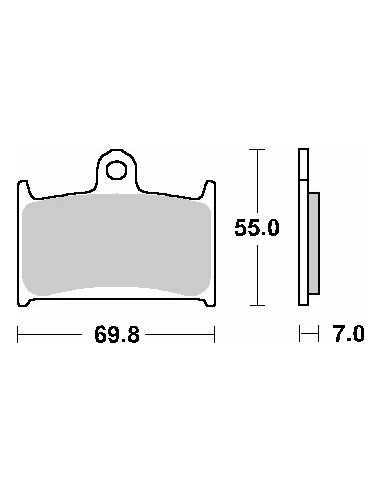 SBS KLOCKI HAMULCOWE KH145 / KH236 STREET STANDART CERAMIC SUZUKI GSF 1200 BANDIT '97-'00, RF 900 '94-'97 KOLOR CZARNY