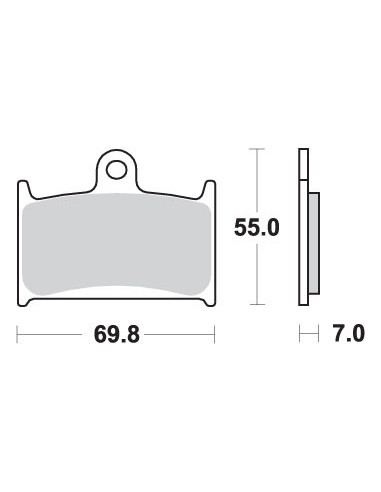 SBS KLOCKI HAMULCOWE KH145 / KH236 STREET PERFORMANCE (EXCEL) SINTER SUZUKI RF 900 '94-'97, GSF 1200 BANDIT '97-'00 KOLOR ZŁOTY