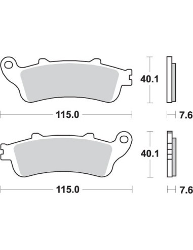 SBS PROMOCJA KLOCKI HAMULCOWE kH261 / KH281 STREET PERFORMANCE (EXCEL) SINTER HONDA ST 1100 '96-'01 KOLOR ZŁOTY