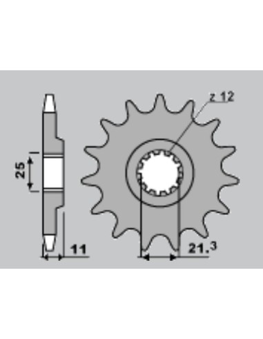 CHT ZĘBATKA PRZEDNIA 7287 16 HUSQVARNA 250/300/310/350/360/400/410/450/510/511/530/570/610/630 (A4250824160)