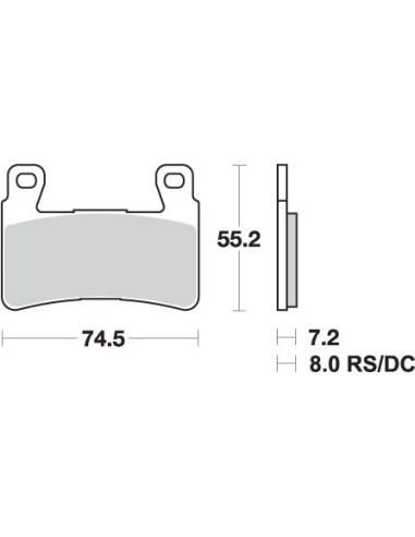 SBS PROMOCJA KLOCKI HAMULCOWE KH265 RACING DUAL CARBON HONDA CBR 600RR '03-'04 KOLOR CZARNY