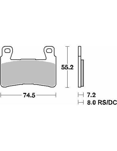 SBS KLOCKI HAMULCOWE KH265 STREET STANDART CERAMIC HONDA CBR 600RR '03-'04 KOLOR CZARNY