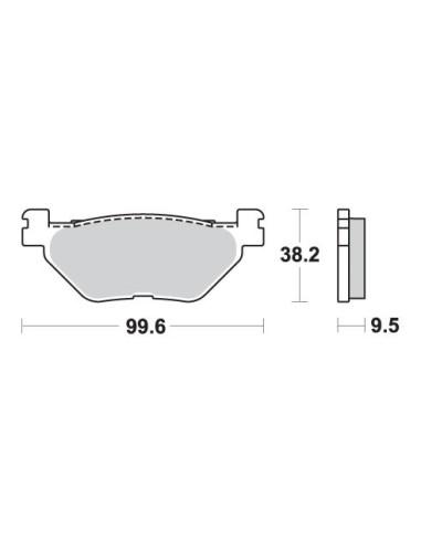 SBS KLOCKI HAMULCOWE KH319/2 STREET PERFORMANCE (EXCEL) SINTER KOLOR ZŁOTY