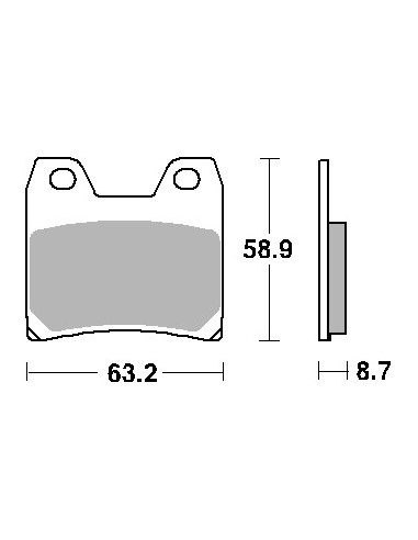 SBS PROMOCJA KLOCKI HAMULCOWE KH348 STREET STANDART CERAMIC KOLOR CZARNY PASUJE DO: YAMAHA FZS1000, XJR1300 TYŁ