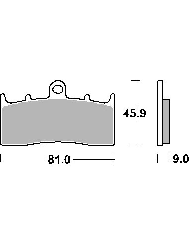 SBS KLOCKI HAMULCOWE KH613 STREET STANDART CERAMIC KOLOR CZARNY PASUJE DO: BMW K1200/1300/1600, R850/1100/1150/1200 PRZÓD