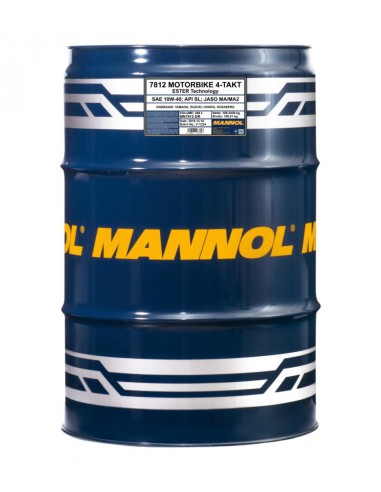 MANNOL OLEJ SILNIKOWY 4T MOTORBIKE 10W40 208L BECZKA ESTER + MA2 SYNTETYK (7812) (API SN)