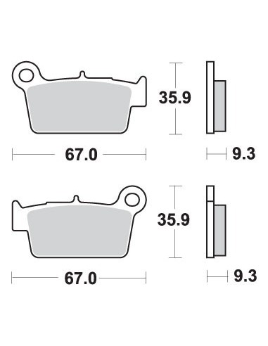 SBS KLOCKI HAMULCOWE KH367 OFF-ROAD SINTER KOLOR ZŁOTY PASUJE DO: YAMAHA YZ/YZF, KAWASAKI KXF, SUZUKI RMZ TYŁ