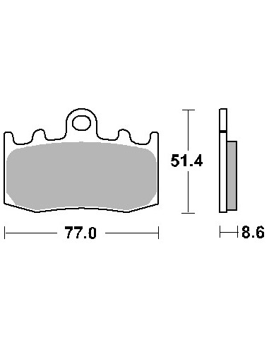 SBS KLOCKI HAMULCOWE KH335 STREET STANDART CERAMIC KOLOR CZARNY PASUJE DO: BMW R850/1100/1150/1200, K1200/1300 PRZÓD